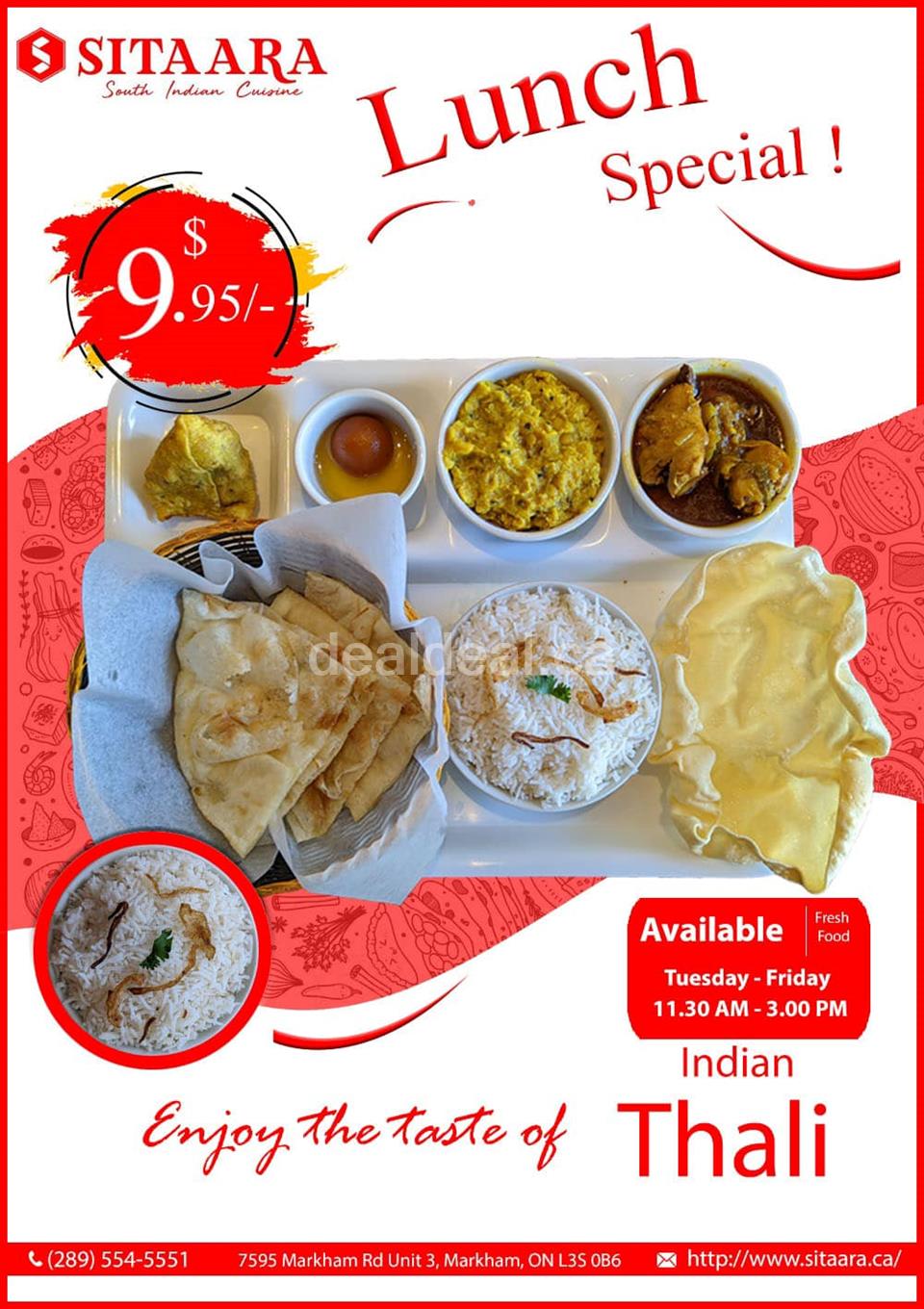 Lunch Special at Sitaara Restaurant photo 1