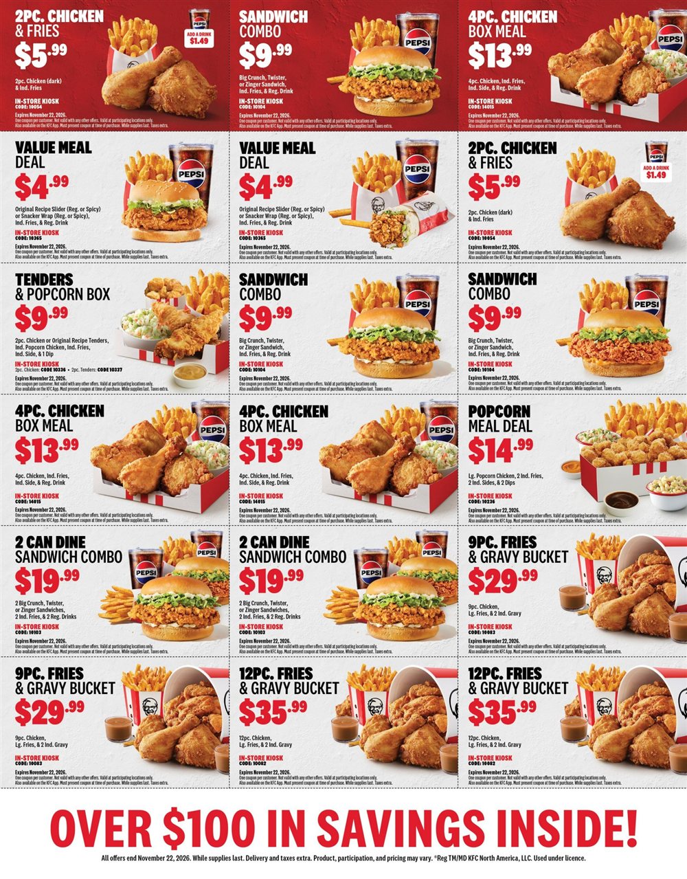 KFC Ontario Coupons: Value Meals From $4.99 Through 2026-11-22 photo 2