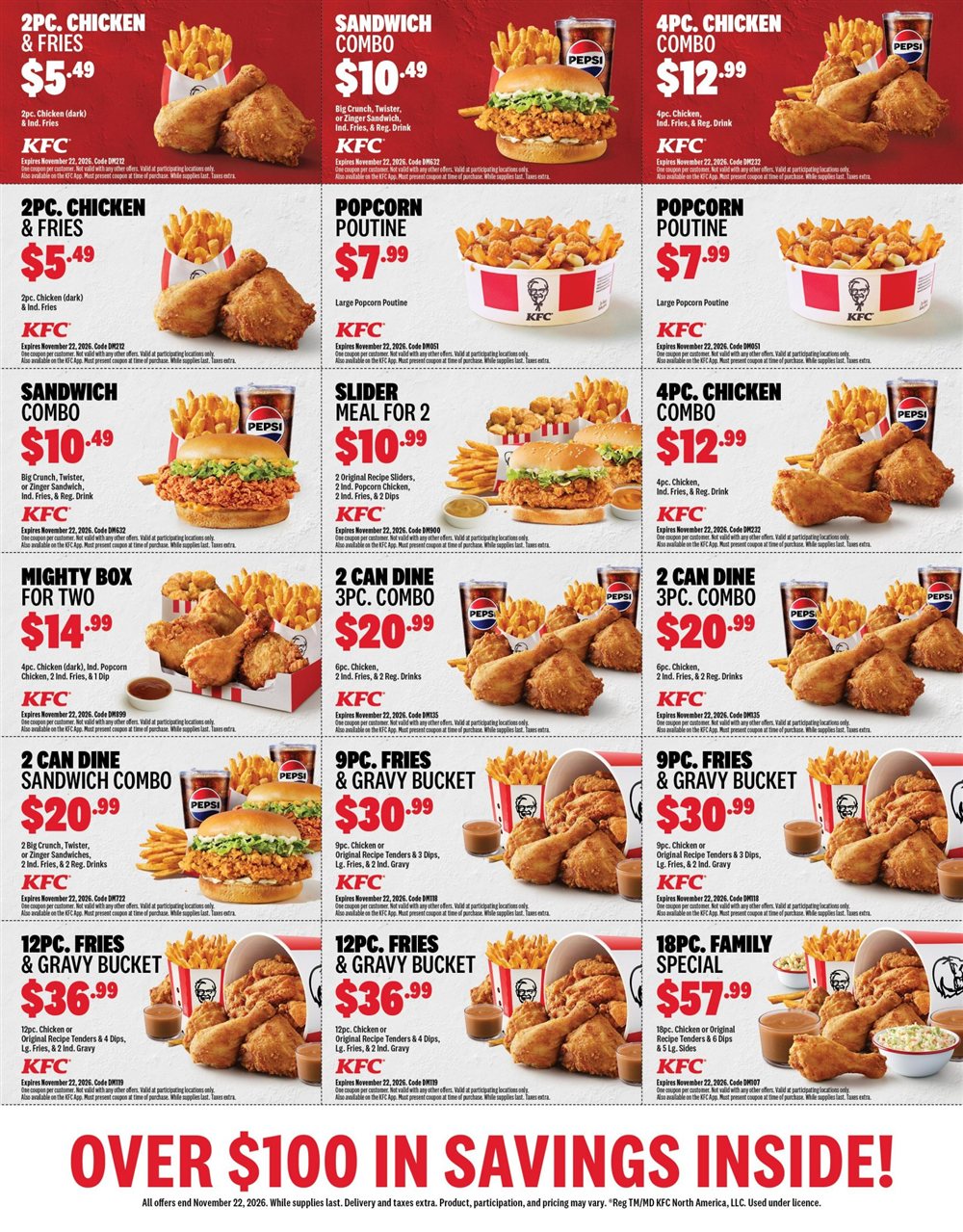 KFC Saskatchewan Coupons: Meals from $5.49, Expiring November 22, 2026 photo 2