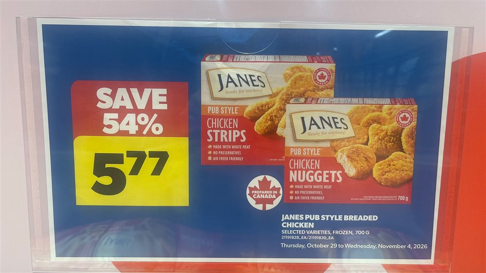 Real Canadian Superstore: Janes Pub Style Breaded Chicken 700 g for $5.77, Save 54% photo 1