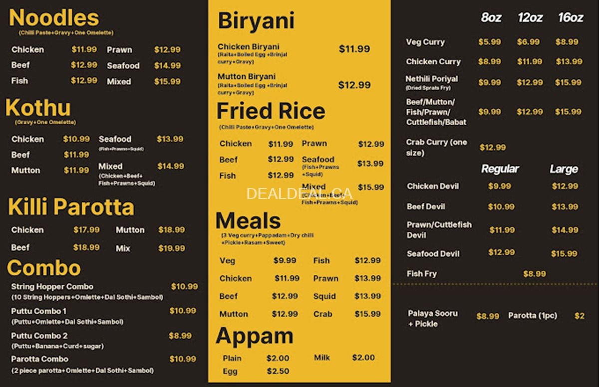 Banana Leaf Special – $17.99 at King of Taste | Sri Lankan & South Indian Cuisine photo 2