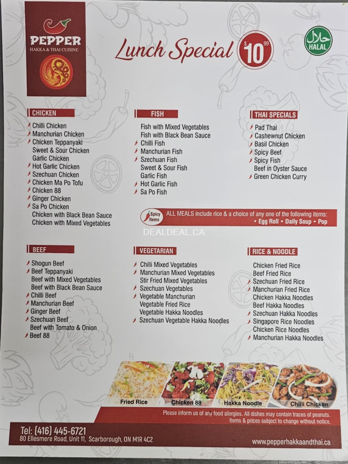 Lunch Combo deal for only $10.99 at Pepper Hakka & Thai Cuisine photo 2