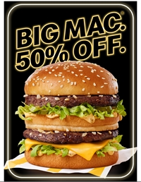 50% off a delicious Big Mac