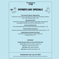 Father’s Day Special at Symposium Cafe Restaurant