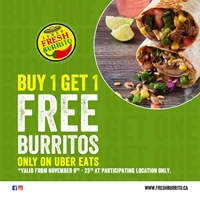 Buy one get one Free only on Uber Eats