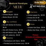 Madurai Pandiyas Scarbrough Menu photo 1