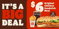 $6 Original Chicken Sandwich Combo Meal