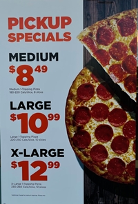 Pickup special at pizza pizza