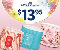 $13.95 All 3-Wick Candles​ at Bath & body Works Canada