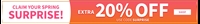 TODAY ONLY!20% OFF YOUR PURCHASE