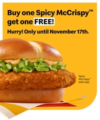 Buy one Spicy McCrispy get one FREE