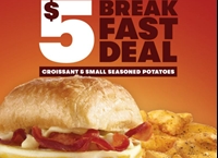$5 Breakfast Deal at Wendy's