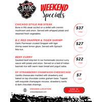 One Eyed Jack Pub and Grill Weekend Specials
