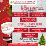 Saravanaa Bhavan - Special Buffet at Scarborough and Special Lunch Thali at Mississauga - Unlimited