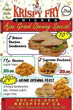 Krispy Fry Ajax Grand Opening Special Deal