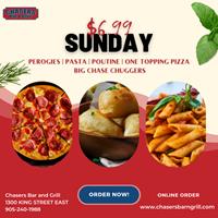 $6.99 Sunday at Chasers Bar & Grill