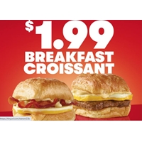 Get Breakfast Croissant for $1.99 at Wendy's