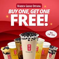 GRAND OPENING special on select drinks at Gong Cha Warden location
