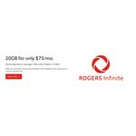 20GB for only $75/mo at Rogers for a limited time.
