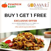 Buy any KOTHU PAROTTA and Get 1 FREE from Godavari South Indian Cuisine