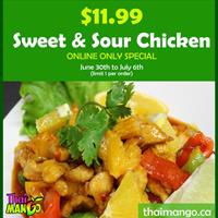 Sweet & Sour Chicken for $11.99 at Thai Mango