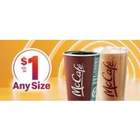 $1+ tax Any Size Hot or Iced Coffee at McDonalds