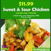 Sweet & Sour Chicken for $11.99 at Thai Mango