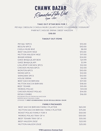Dine in and Take out menu at Chawk Bazar for this Ramadan photo 2
