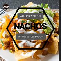 Wednesday Nachos Special at Amazing Wings Guys