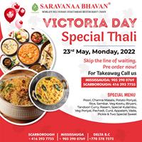 Victoria Day Special Thali at Saravanaa Bhavan Canada