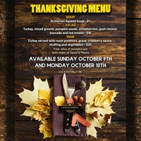 Thanksgiving Menu at Castle's John's Port Perry