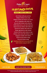 Lunch Special at Palm Court Restaurant and Bar