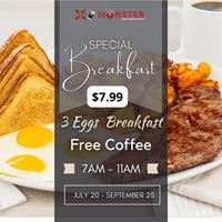 Breakfast Special at KSJ Monster Pub and Restaurant