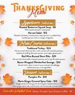 Thanksgiving Menu at Piper Arms photo 2