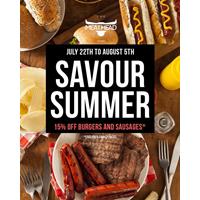 Savour Summer: 15% off burgers and sausages (excludes family packs) at The Meathead Store