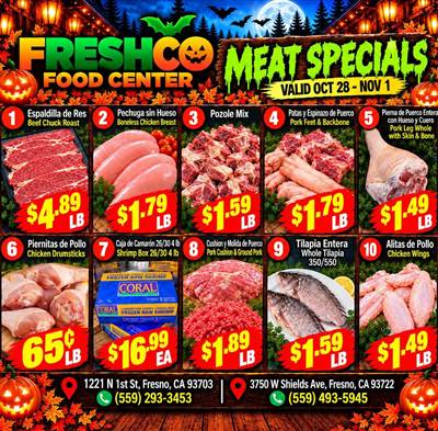 FRESHCO FOOD CENTER Flyer Oct 28 - Nov 1