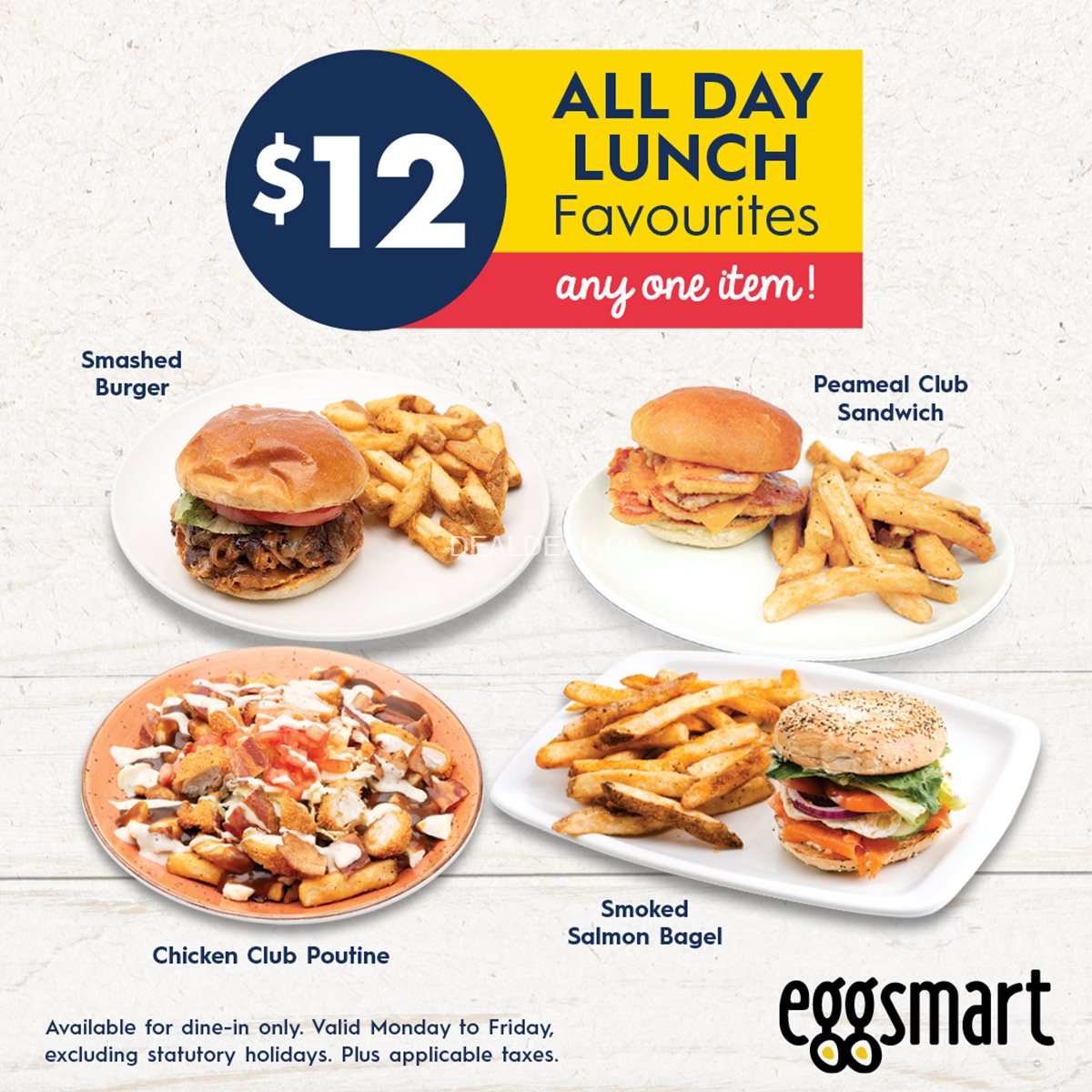 $12 All Day Lunch at Eggsmart