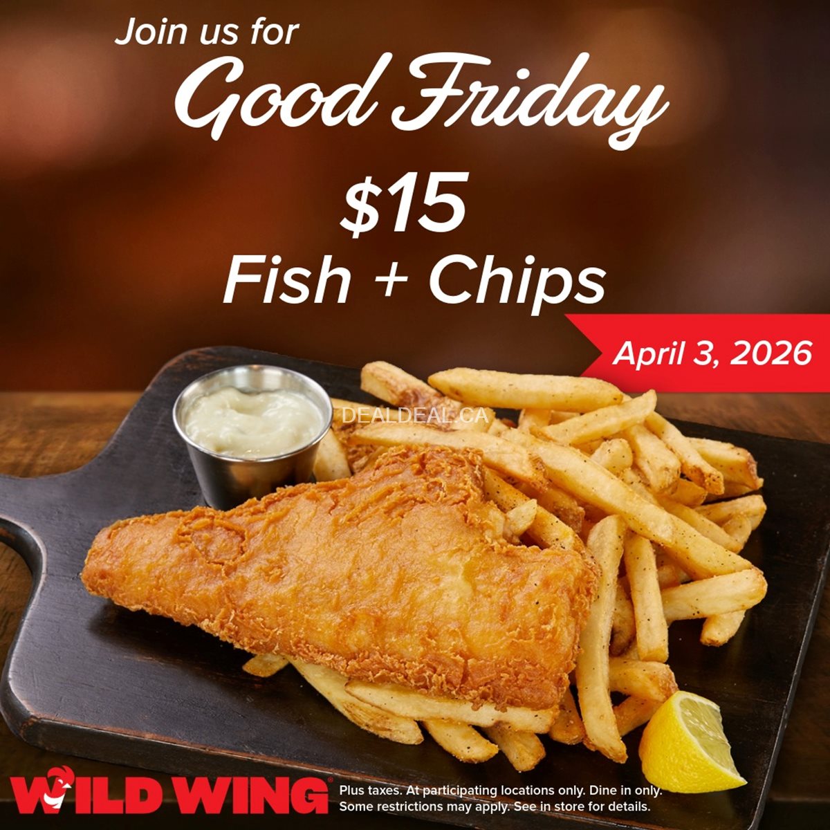 $15 Fish + Chips Special (Good Friday Only!)