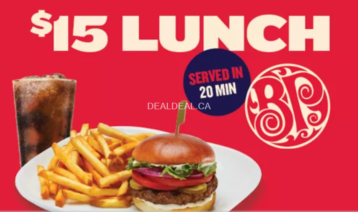 $15 Lunch at Boston Pizza