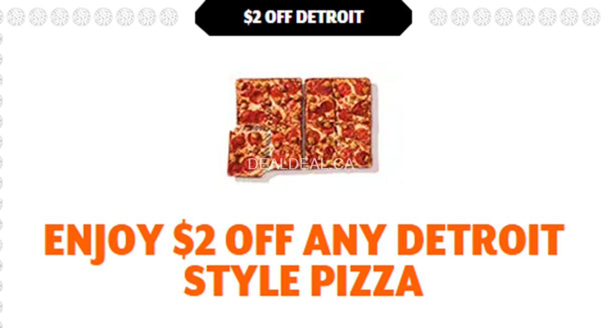 $2 Off Any Detroit Style Pizza at Little Caesars