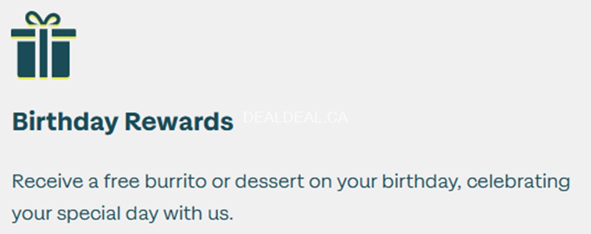Free Birthday Reward at Fresh Burrito