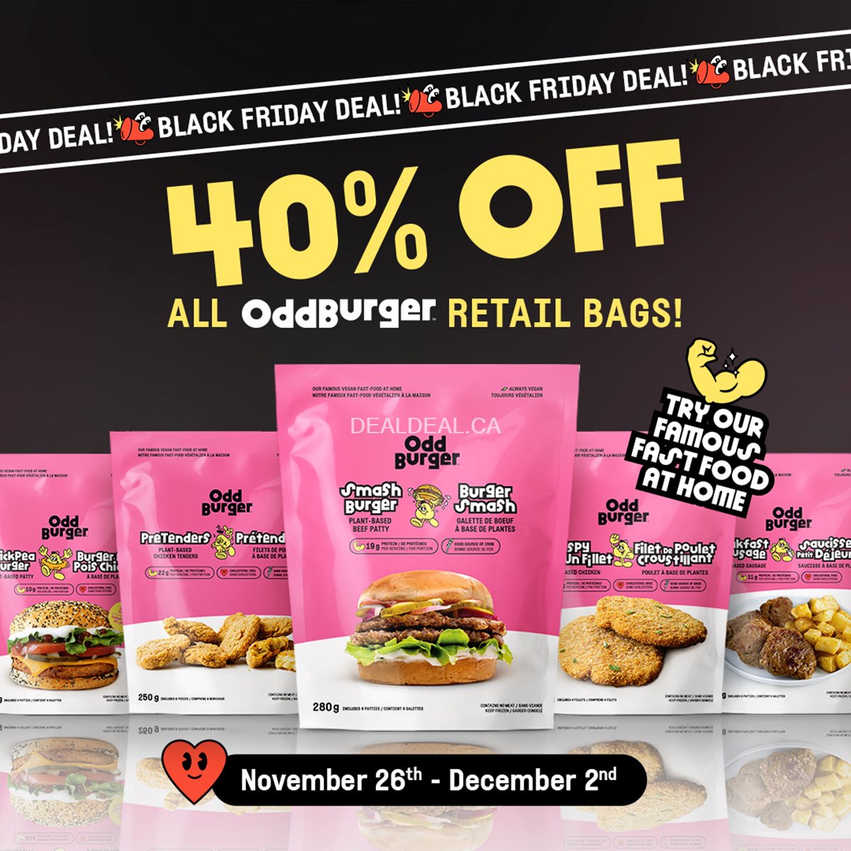 Black Friday Deal! Get 40% OFF all Odd Burger Retail Bags!