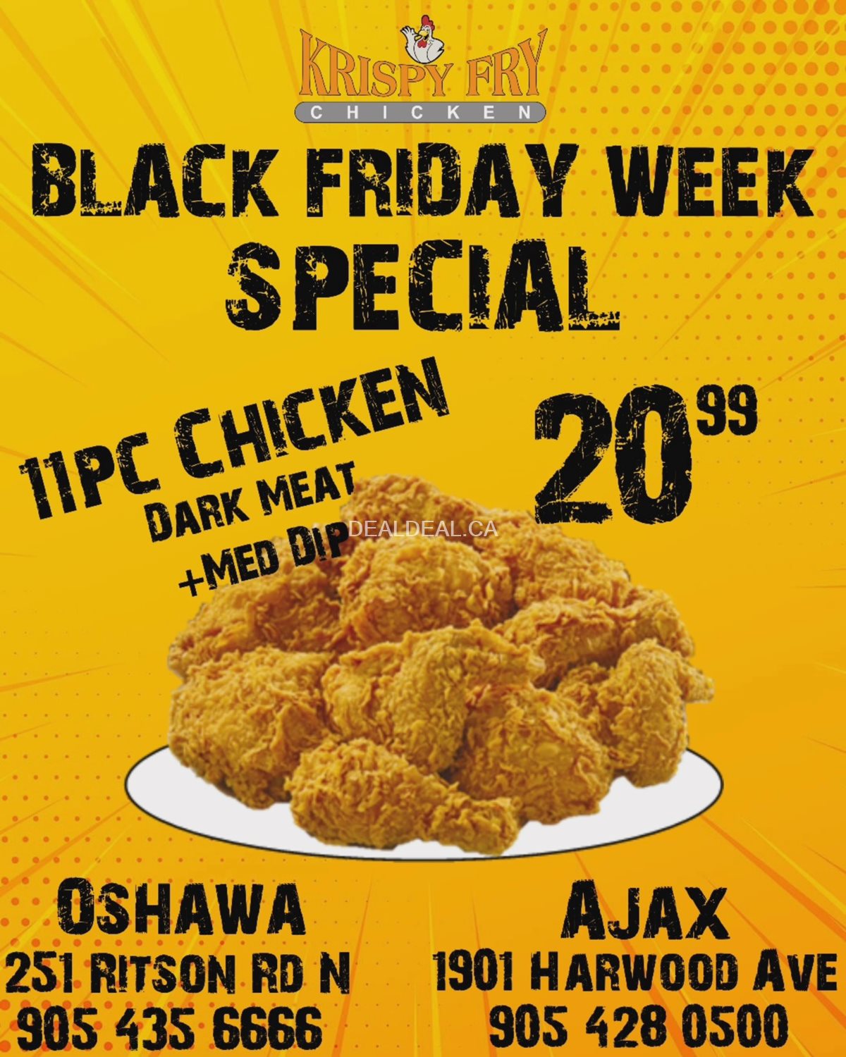 Black Friday week special at Krispy Fry Chicken