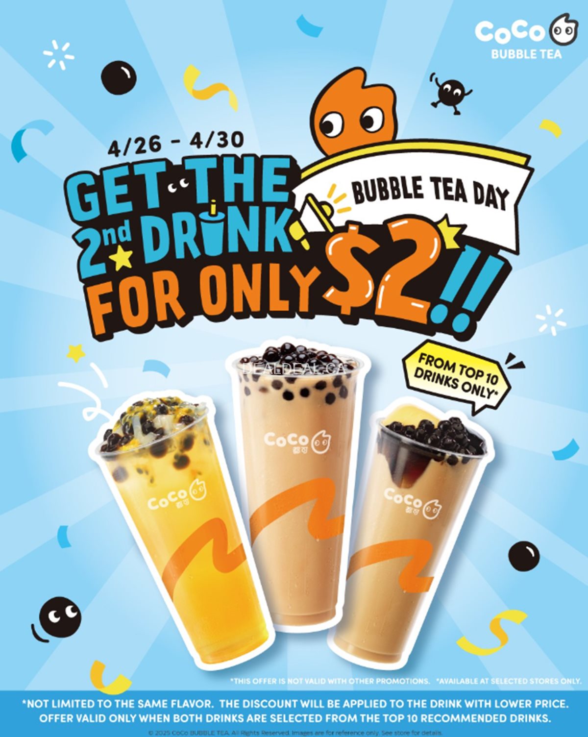 Bubble tea day deal at Coco bubble Tea