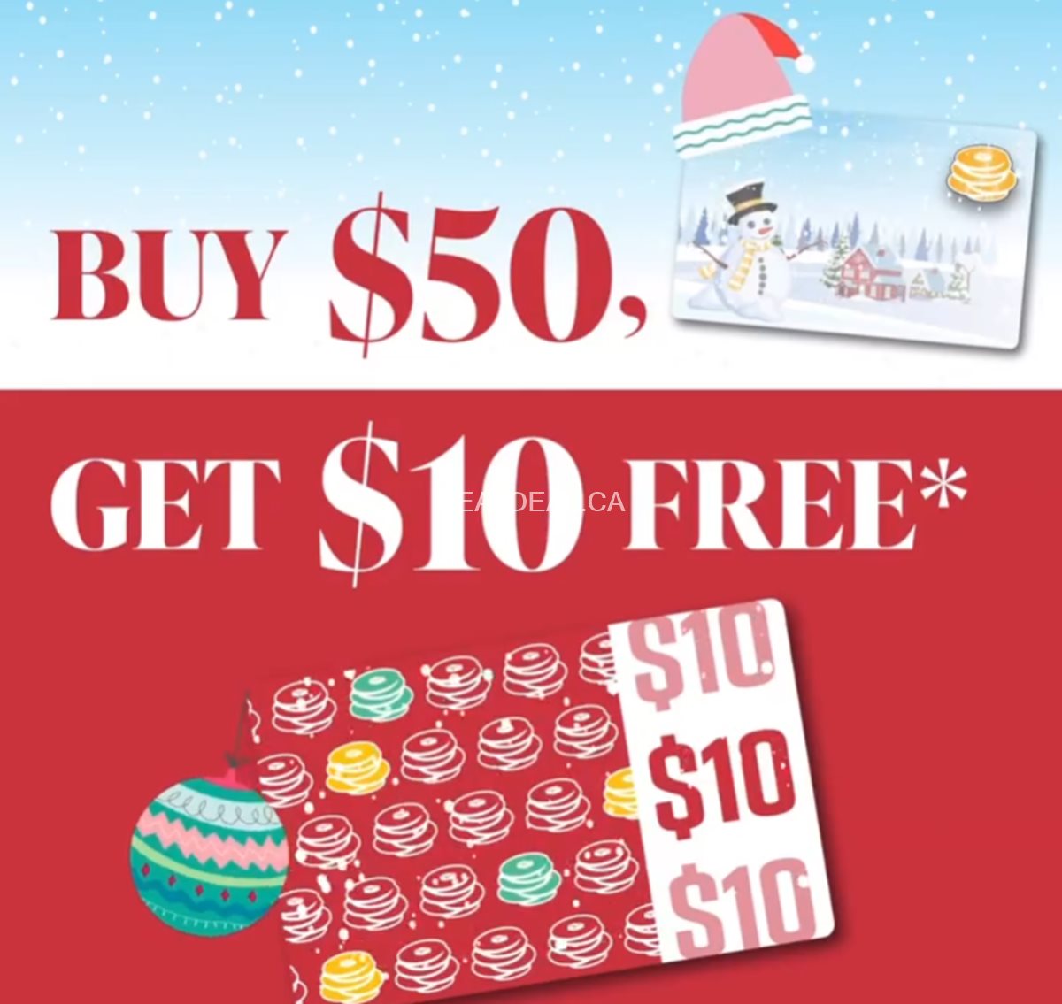 Buy a $50 Gift Card, Get $10 Value Card FREE at Stacked Pancake & Breakfast House