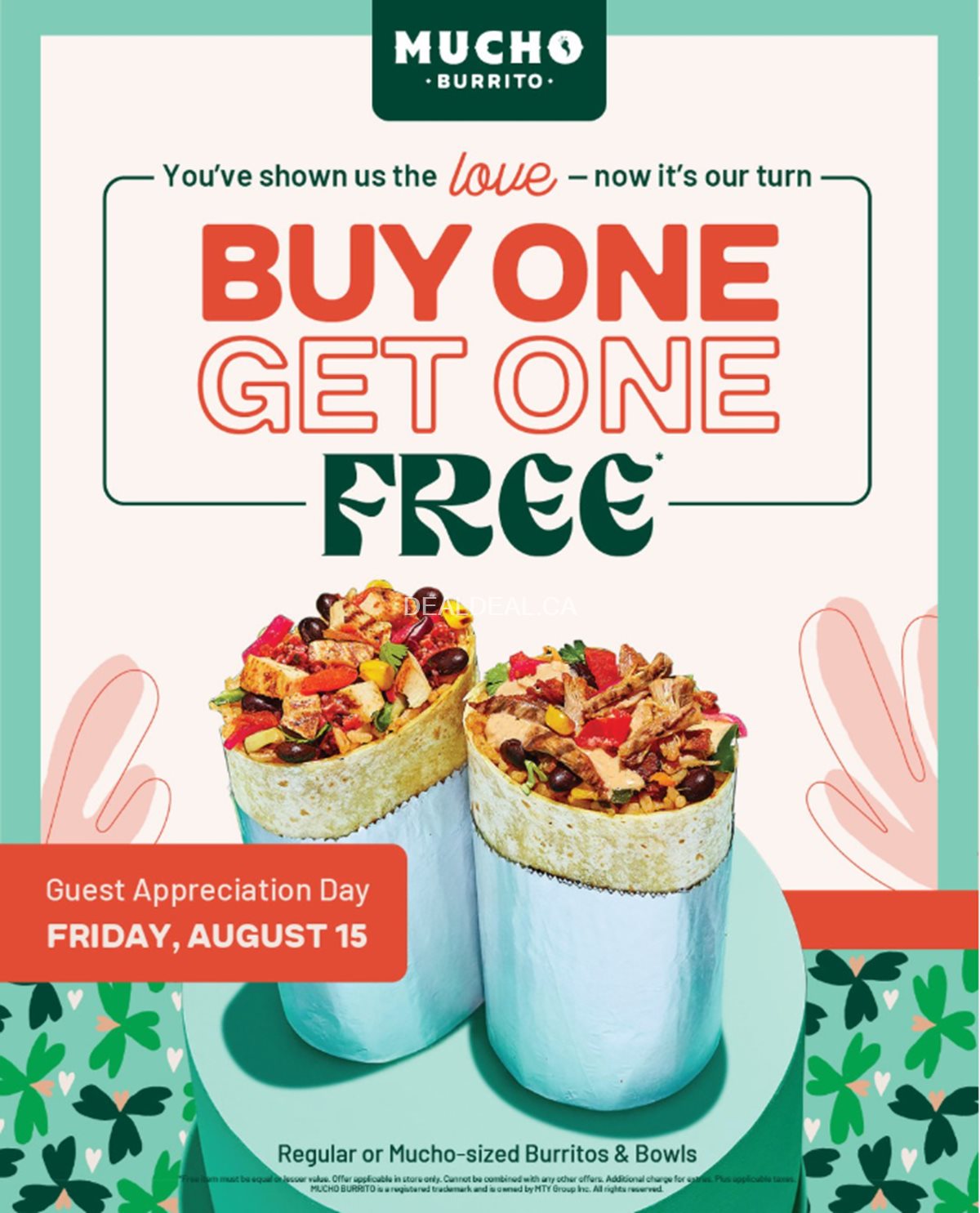 Buy one Get one Free at Mucho Burrito Fresh Mexican Grill