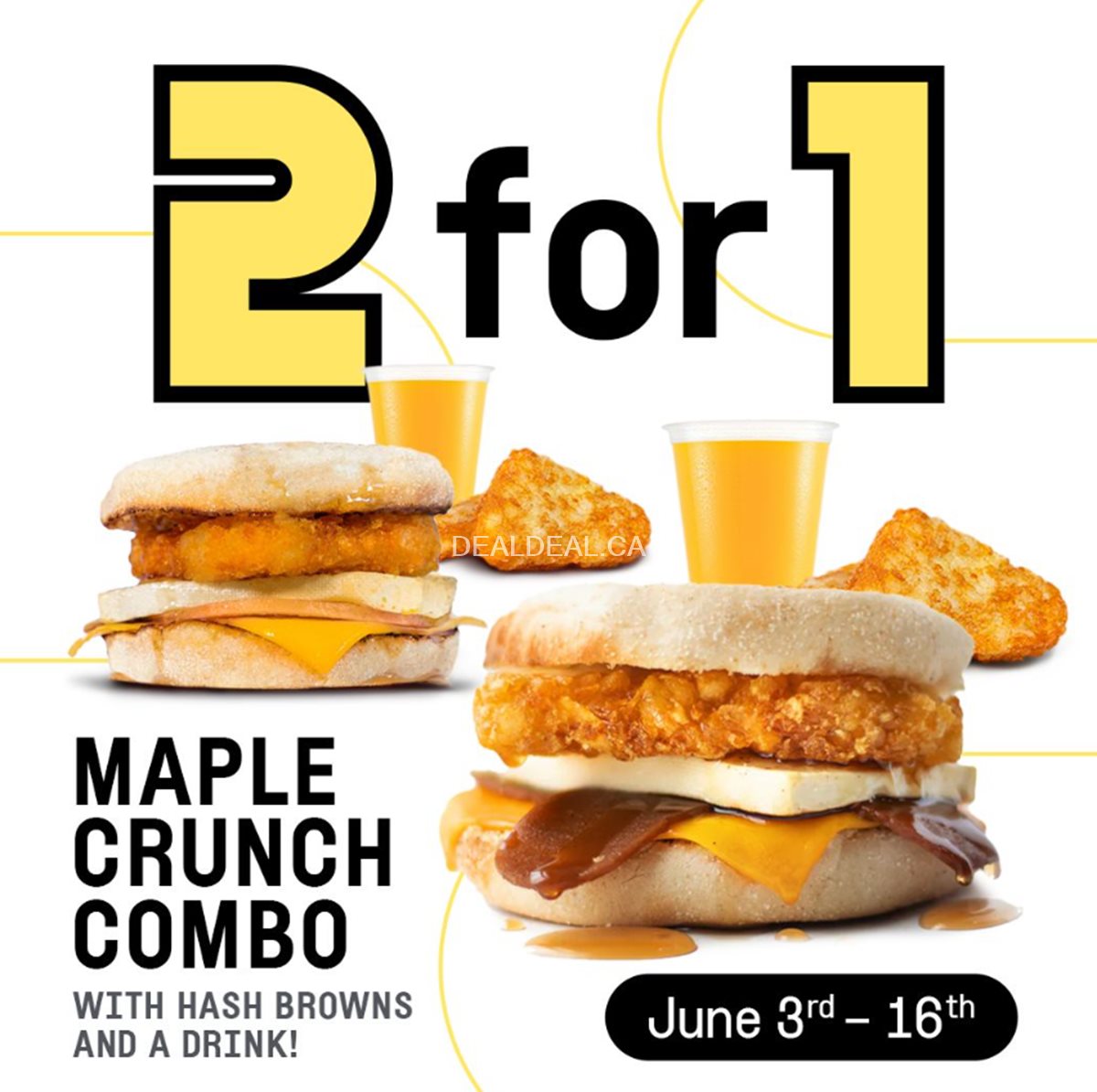 Get two Maple Crunch combos for the price of one at Odd Burger