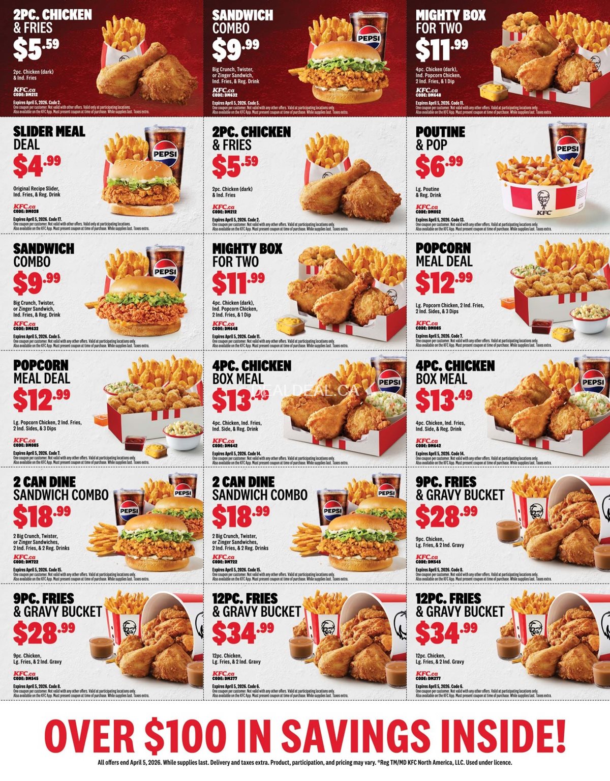 KFC Northern Ontario Coupons, Flyers & Deals 2026 – Expires May image 2