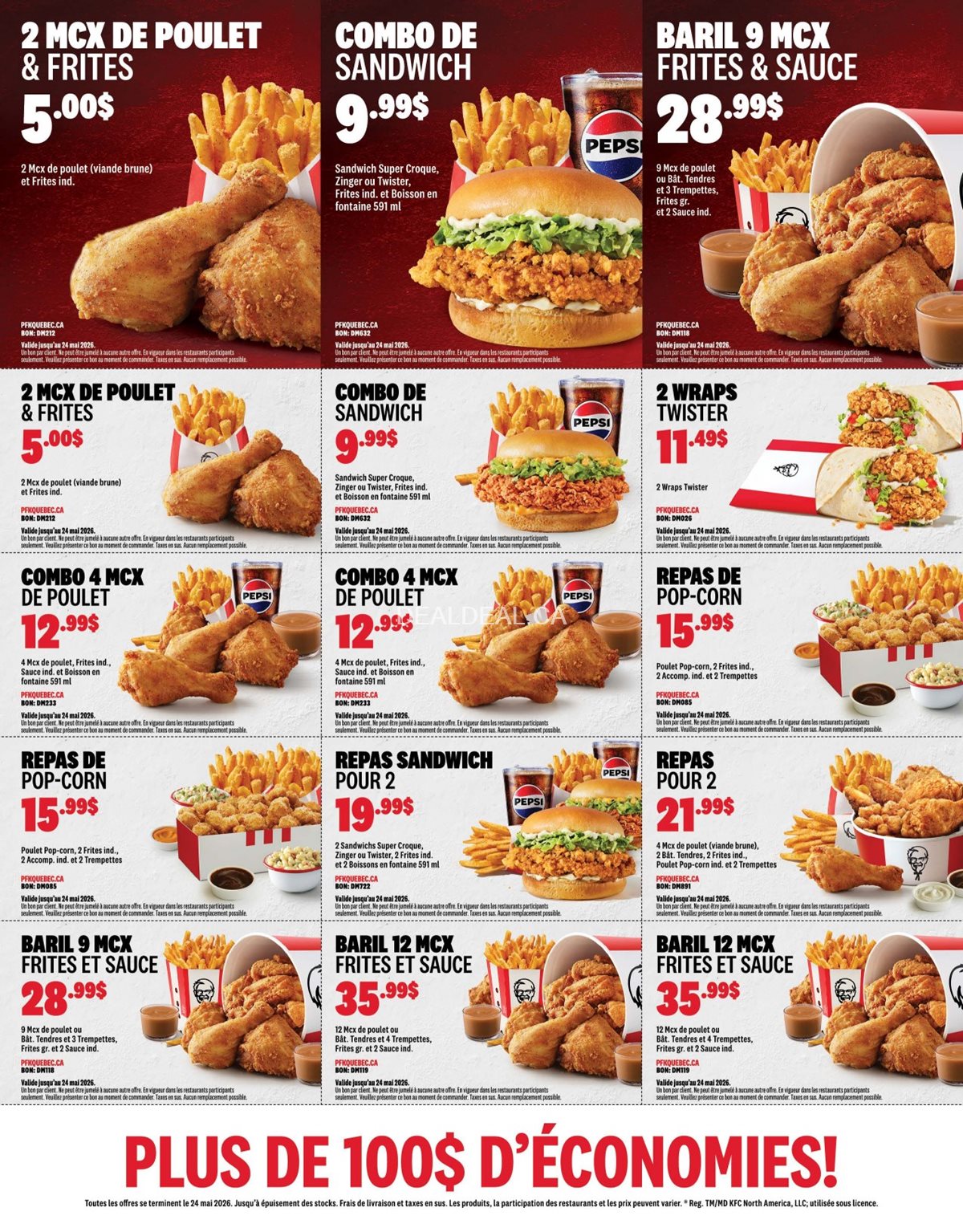 KFC Quebec Coupons, Flyers & Deals 2026 – Expires May image 2