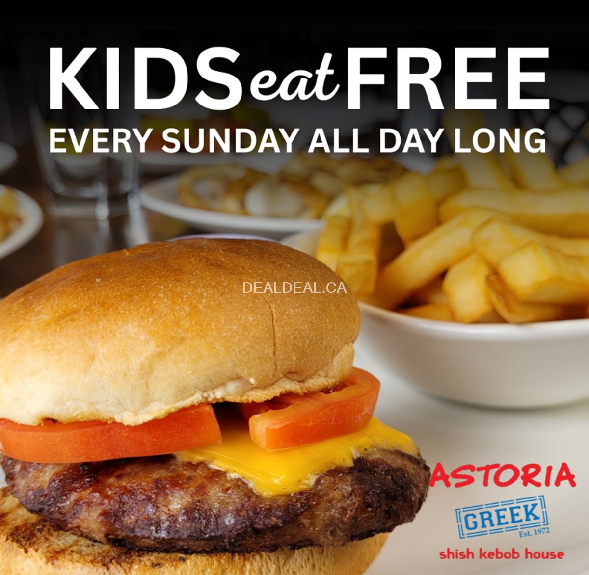 Kids eat Free Every Sunday at Astoria Shish Kebob House